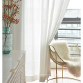 Factory Supply Linen Style Transparent Sheer Voile Curtain Fabric for the Living Room